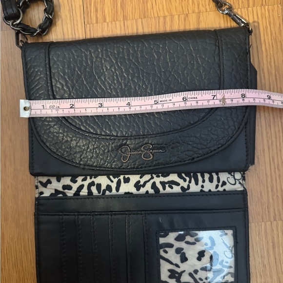 Jessica Simpson Black Pebbled Leather Crossbody - Picture 6 of 9